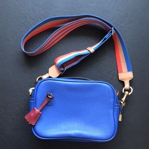 J crew Camera Bag in Pebbled Leather